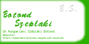 botond szeplaki business card