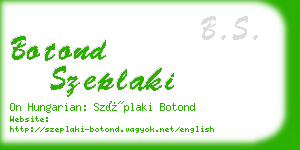 botond szeplaki business card